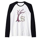 Kawaii Katze Kirschblüten Anime Kätzchen Sakura Japanische Raglan