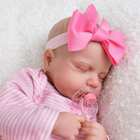 Aori Lifelike Reborn Baby Dolls 20 Inch Realistic Sleeping Newborn Girl Dolls with Poseable Limbs and Feeding Accessories Cover
