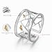 Imagen de Springlight anillos mujer Anillo de plata de ley S925 diseño oriental de corte de papel Anillo abierto