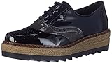 Rutschfeste Sohle Rieker Damen 55818 Brogue, Schwarz (Schwarz/fumo/marine), 40 EU