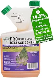 Liquid Harvest Broad Spectrum Disease Control – 32 Ounces - 14.3% Propiconazole Fungicide for Turf, Ornamentals & Plants – Effective Against Powdery Mildew, Rust, Leaf Spot & More for Healthier Plants