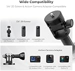 K&F Concept Extendable Phone Tripod, 69" Extendable Light Stand with 1/4" Screw, Camera Phone Stand, Mini Tripod with Remote for GoPro for Insta360 X5X4 for DJI OSMO Pokect 4/3, Light, Projectors