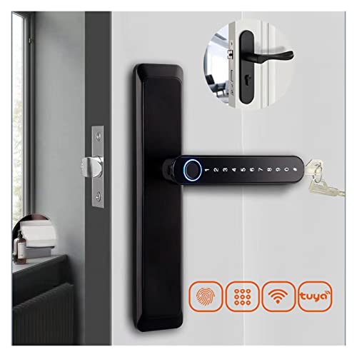 Serrure intelligente de porte d'entrée avec empreinte et code Tuya - 4