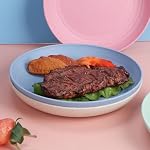 Wheat Straw Plates Set of 2, 9 Inch Unbreakable Dinner Plates - Image 2