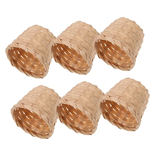 Cabilock 6pcs Woven Storage Baskets for Organizing Home Decor Multi Functional Desk Baskets for Stationery Office Supplies and Items Capacity Lightweight Design