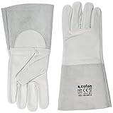 Cofan 11000080-10 - Guante de Flor piel Vacuno con Manguito, T-10, Pack de 6