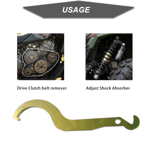 Image of Universal Steel ATV Shock Absorber and Drive Clutch Wrench Tool Compatible with Polaris 2016-2020 General 1000, RZR S 900 (2019-2020),Sportsman XP 1000 (2015-2020)-Part# 2877408-329,2877408