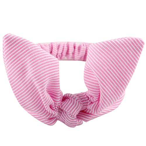 Lurrose — 6 peças de faixas de cabelo para bebês e meninas com laço de coelho, com nó, turbante para