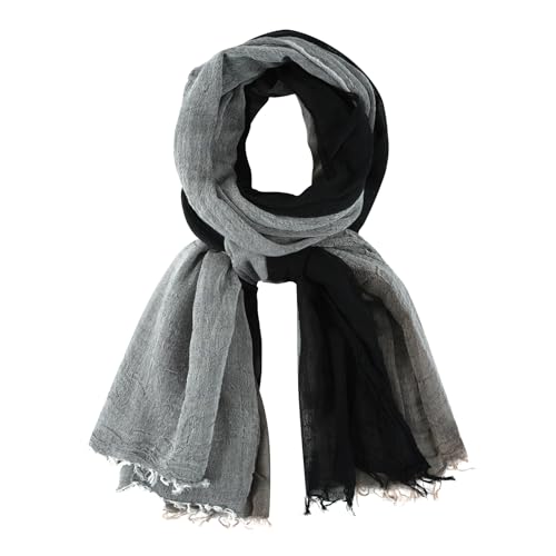 DAMILY Mode Hommes Écharpe Automne Hiver Foulard Doux et Chaud (Noir)