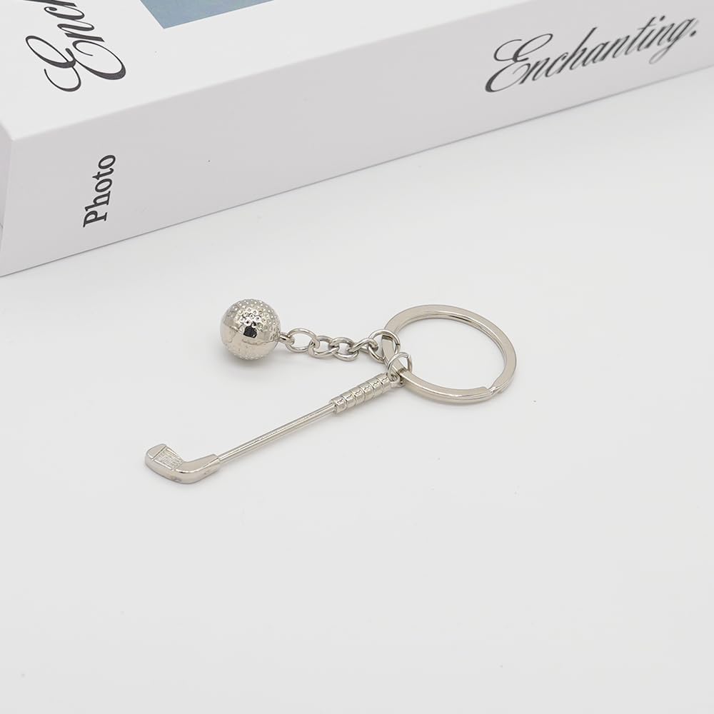 2pcs Mini Golf Keychain Bag Charms Golf Cart Key Chain Ring Sport Souvenirs for Handbag Purse Men Women Boys Girls - Image 7