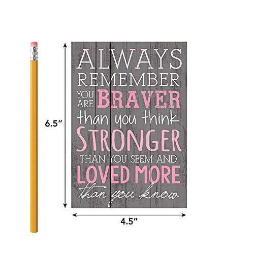 Always Remember You Are Braver Than You Think 4X6 Tabletop Mini Wall Sign #TOP5