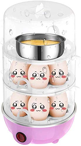 Trady Double Layer Egg Boiler Electric Automatic Off 14 Egg Poacher for Steaming, Cooking, Boiling and Frying,(21 EGG BOILER (3 LAYER))