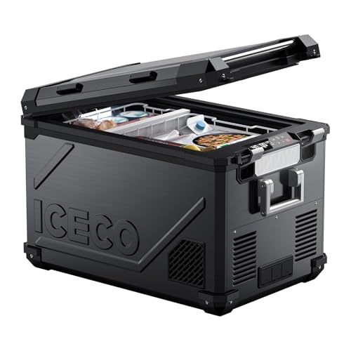 ICECO APL55 Dual Zone Portable Refrigerator Freezer Bluetooth Controlled, 55 Liter 12v refrigerator...