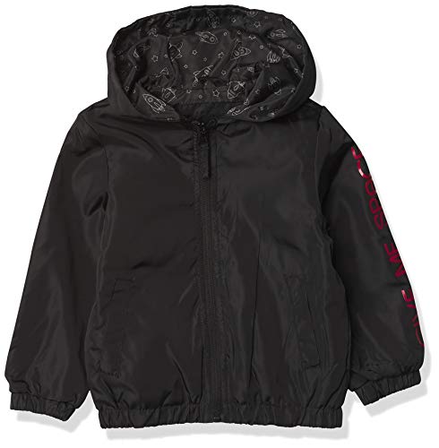 Ixtreme Boys' Faux Memory Hooded Windbreaker, Black, 4T #TOP30