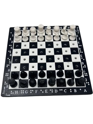 Stylish Durable Plastic Braille and Sighted Chess Set