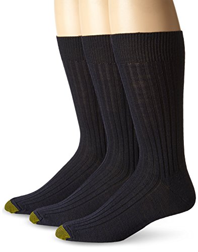 Gold Toe Men's Windsor Wool Dress, Navy - 3 Pairs, Shoe Size: 6-12.5
