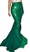 Women Halloween Costume Cosplay Mermaid Fancy Dress Skirt (US 8, Green 2)