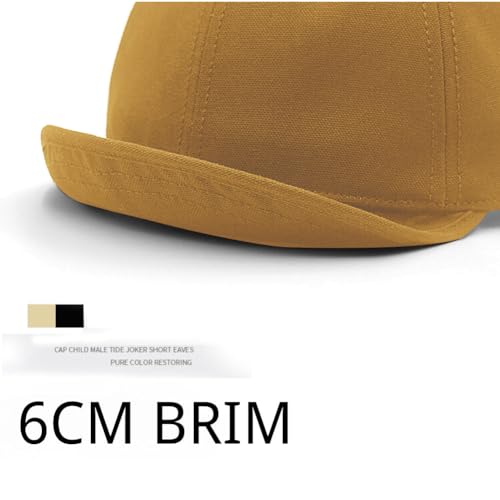 Image of FASHIXD XXL Up-Turn Short Brim Baseball Cap for Men Short Bill Trucker Hat Casual Peaked Cap