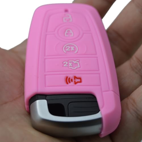 Image of Silicone Key Fob Cover for Ford F150 Mustang Explorer Expedition Escape Edge Bronco Transit Maverick and Lincoln Navigator Nautilus Aviator Corsair