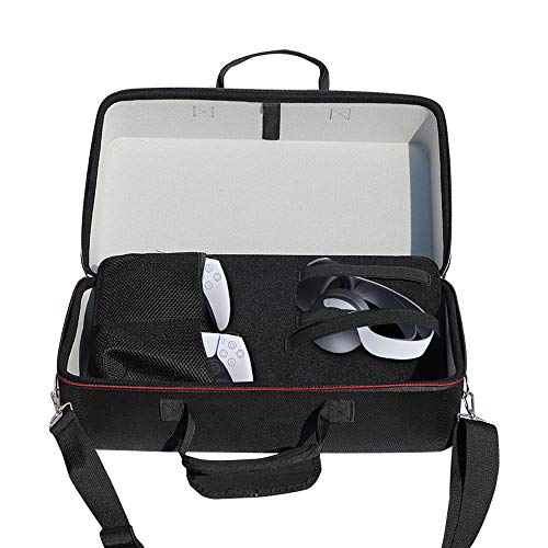 Traveling Storage Bag For Ps5, Carrying Case For Sony Playstation 5 Console, Shockproof Scratchproof Hard Handbag, Store Ps5 Controller, Pulse 3D Headset, And More Gaming Accessories (Black) #TOP5