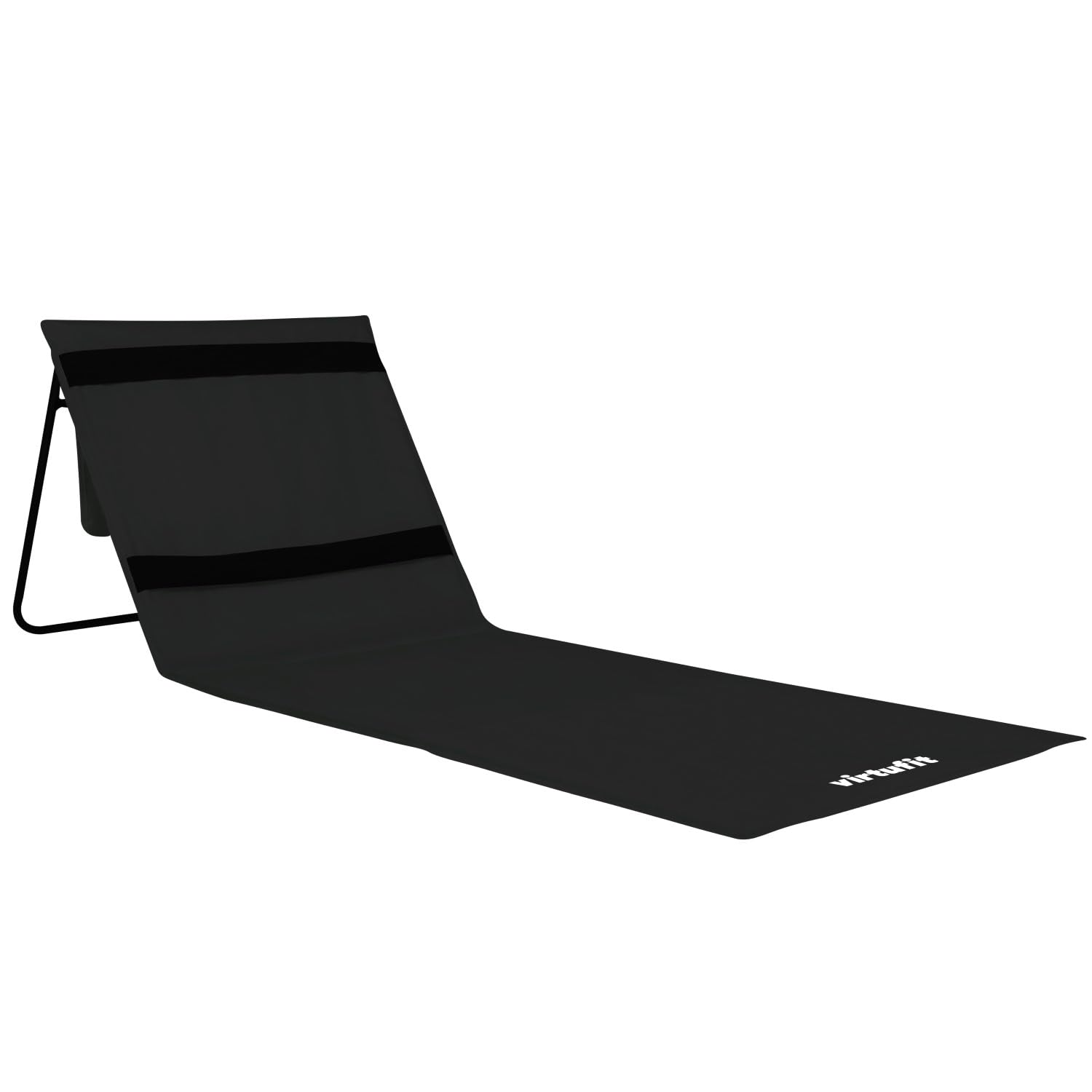 VirtuFit Strandmatte – Faltbare Strandliege mit Rückenlehne und Tragegriff – Komfortable Matte für Strand, Camping, Park und Urlaub