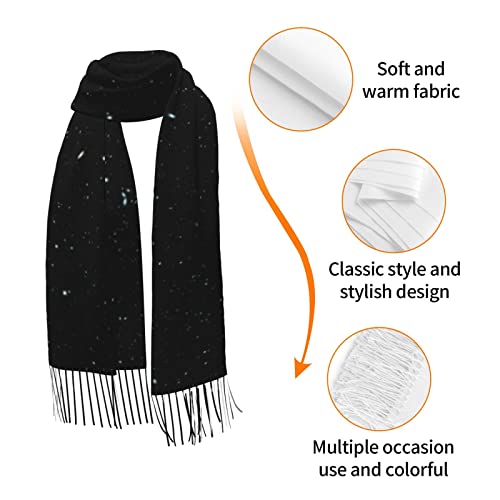 Écharpe à pompons noire aux finitions délicates et reflets brillants - 6