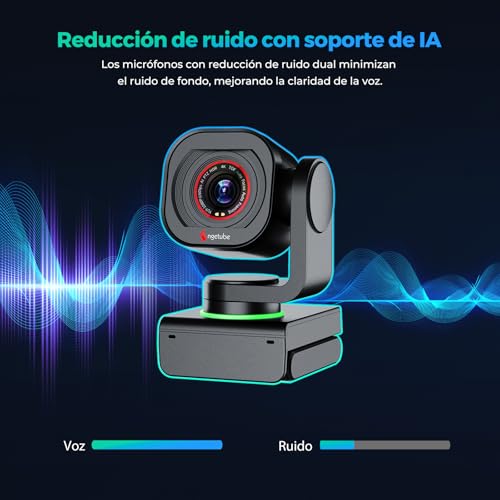 Angetube Webcam 4K con Control por Gestos y Seguimiento AI – Webcam PTZ USB 3.0 para Streaming con micrófonos duales y reducción de Ruido, Enfoque automático TOF, 1080P 60FPS, HDR, para PC/Laptop/Mac - imagen 5