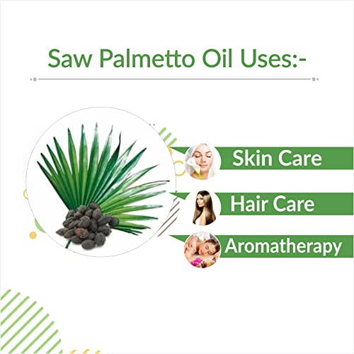 Image of B-URBAN Saw Palmetto Oil (Serenoa Repens) Pure & Natural Cold-Pressed Oil, Manages Pores, Moisturize And Nourish Skin, Prevent Hair Loss, Used In Cream, Lotion, Shampoo, Serum (15ml)