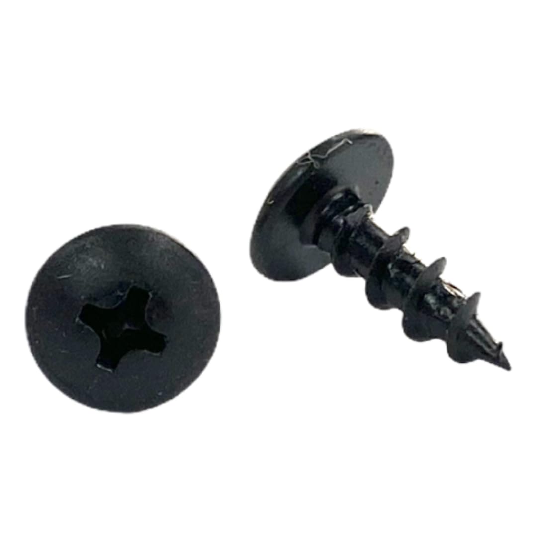 Tornillos para madera cabentry cabeza truss con sistema Phillips #8 de 1/2 pulgada de largo acabado negro miniatura 1