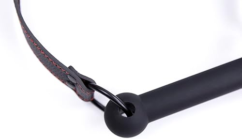 Miniatura 4 de CLROY Juguetes de piel sintética con boca abierta y barra de silicona restricciones de esclavitud mordedura mordedura mordedura juguetes sexuales