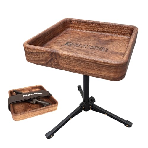 KitchenCamp(キッチンキャンプ) オルテ サイドテーブル ミニテーブル コンパクト 軽量 ポータブル 折りたたみ キャンプ アウトドア 無垢 ウォールナット (スクエア, 20cm) KitchenCamp(キッチンキャンプ) オルテ サイドテーブル ミニテーブル コンパクト 軽量 ポータブル 折りたたみ キャンプ アウトドア 無垢 ウォールナット (スクエア, 20cm)
