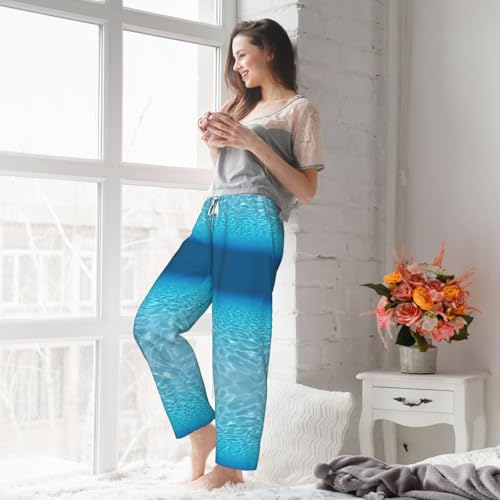 Pantalon de détente extensible imprimé sous-marin fluide et doux
