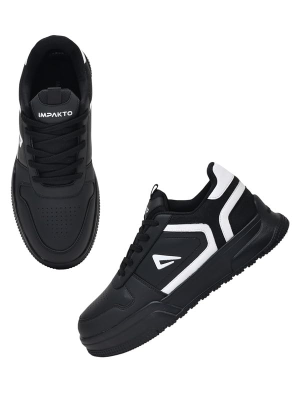 Image of Impakto Studio Flex Mens Sneakers | Lightweight Streetwear Style Casual Shoes for Travel & College | Cushioned Insole | Low Top Shoes & Wide Toe | Slip Resistance Outsole for Firm Grip Green