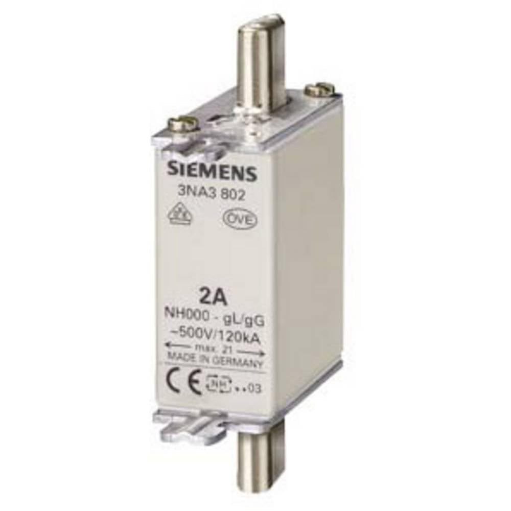 Fusible Siemens NH000 4A gG avec indicateur frontal anti surtension 500V