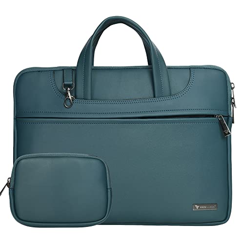 Vaku Luxos® DA ITALIANO 14 Inch Laptop Bag Leather Collection Messenger Organizer Shoulder Sling Office Bag for Men & Women with Free Hard Disk & Pen drive Pouch for Laptop and up to MacBook 15″