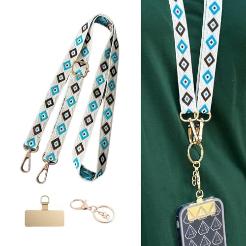 Image of Adjustable Phone Strap Cute Guitar Strap Designer Crossbody Bag, Perfect Womens Clear Bag Accessory Cell Phone Tether Lanyard