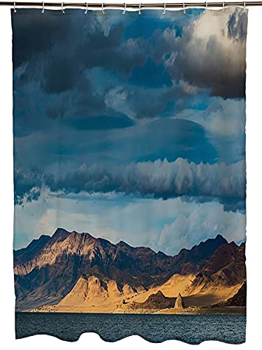 Fabric Bathroom Curtain Artillery Bay Dry Pyramid Sky Lake Nevada Sunset East Formation Looking Nature Parks Outdoor River Shower Curtain Waterproof Shower Curtain Set with Hooks 72"×78" Fabric Bathroom Curtain Artillery Bay Dry Pyramid Sky Lake Nevada Sunset East Formation Looking Nature Parks Outdoor River Shower Curtain Waterproof Shower Curtain Set with Hooks 72"×78"
