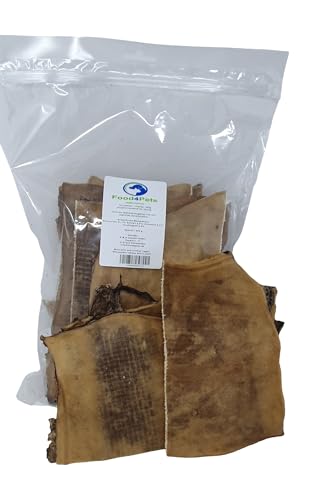 Food4Pets Hirschhaut Platten – Natürlicher Kausnack für Hunde, getreidefrei, zahnpflegend & fettarm, 500 g Hundeleckerli