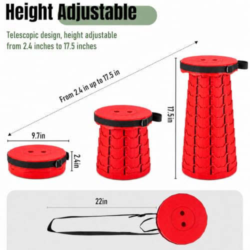 Image of Doseno Collapsible Stool, Foldable Portable Stool for Adults, 1-Pack