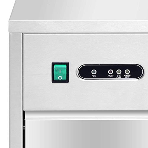 Kommerzielle Eismaschine, 79LBS / 24H freistehende tragbare Edelstahl-Eismaschine unter der Theke Eismaschine für… – Bild 5