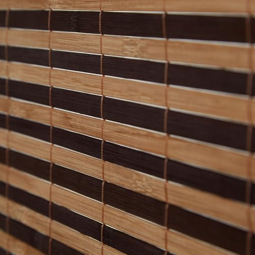 Homestyle4u 876, Paravent Raumteiler 2 m hoch 4 teilig, Trennwand Bambus Holz, Sichtschutz Braun