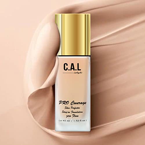 Image of CAL Losangeles Liquid Matte Foundation, Unisex Skin Perfector for All Types of Skins, Stay On Full Coverage Oil Free Flawless Waterproof Make Up Foundation for Men & Women Everyday Use(Classic ivory)