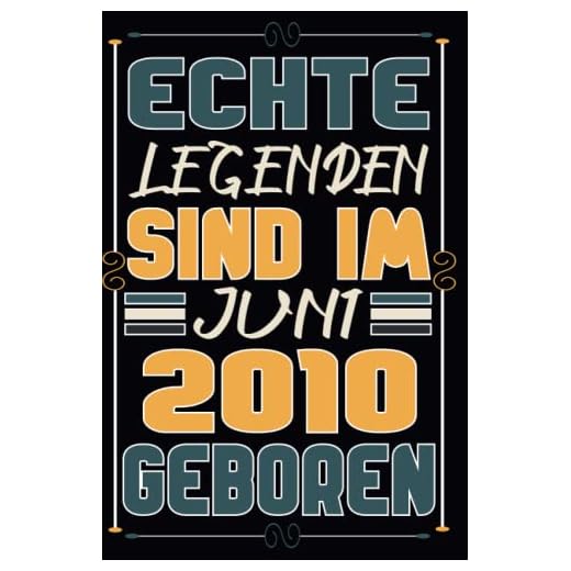 Juni 2010 Lustige Geschenke 12. Geburtstag Männer Frauen - Notizbuch: lustige geschenke für 12 geburtstag Mann und Frau | Notizbuch | Tagebuch | 6×9 Zoll - 110 Seiten