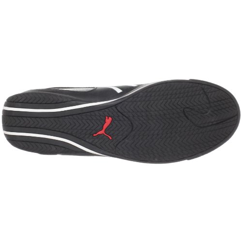 PUMA PUMA Unisex Street LO SF Sneaker,Black/White/Rosso Corsa,US Women's 12.5 B/US Men's 11 D