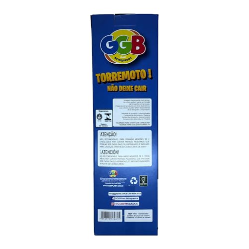 GGB Plast Jogo Torremoto Torre de Equilíbrio Caiu Perdeu Madeira 54 Peças