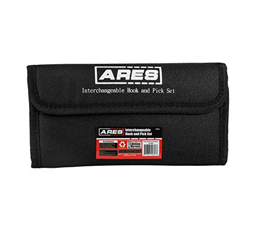 Ares 70255 - Interchangeable Hook And Pick Set - 6-Piece Set Includes Convenient Storage Pouch - Chrome Vanadium Steel Shafts - Easily Remove Hoses, Gaskets And More #TOP4