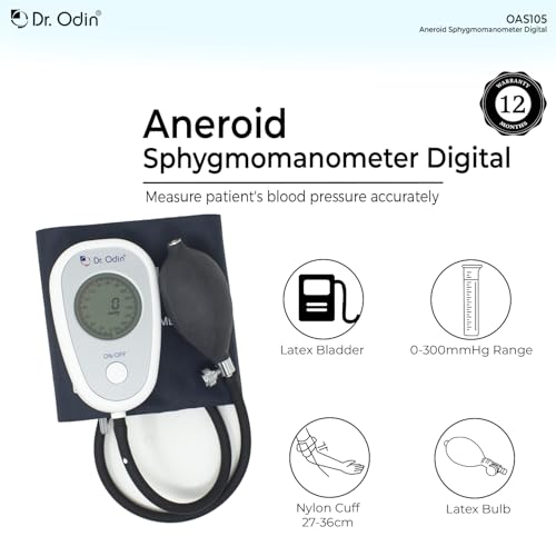 Dr. Odin OAS105 Digital Aneroid BP Monitor and OST005 Stethoscope Combo ...