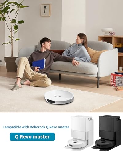 Zubehörset für Roborock Q Revo master/Q Revo Slim,Ersatzteil Set für Roborock Q Revo master,1-Paar Hauptbürsten, 4-Filter, 4-Staubbeutel, 4-Tücher, 6-Seitenbürsten, 1-kleine Bürste