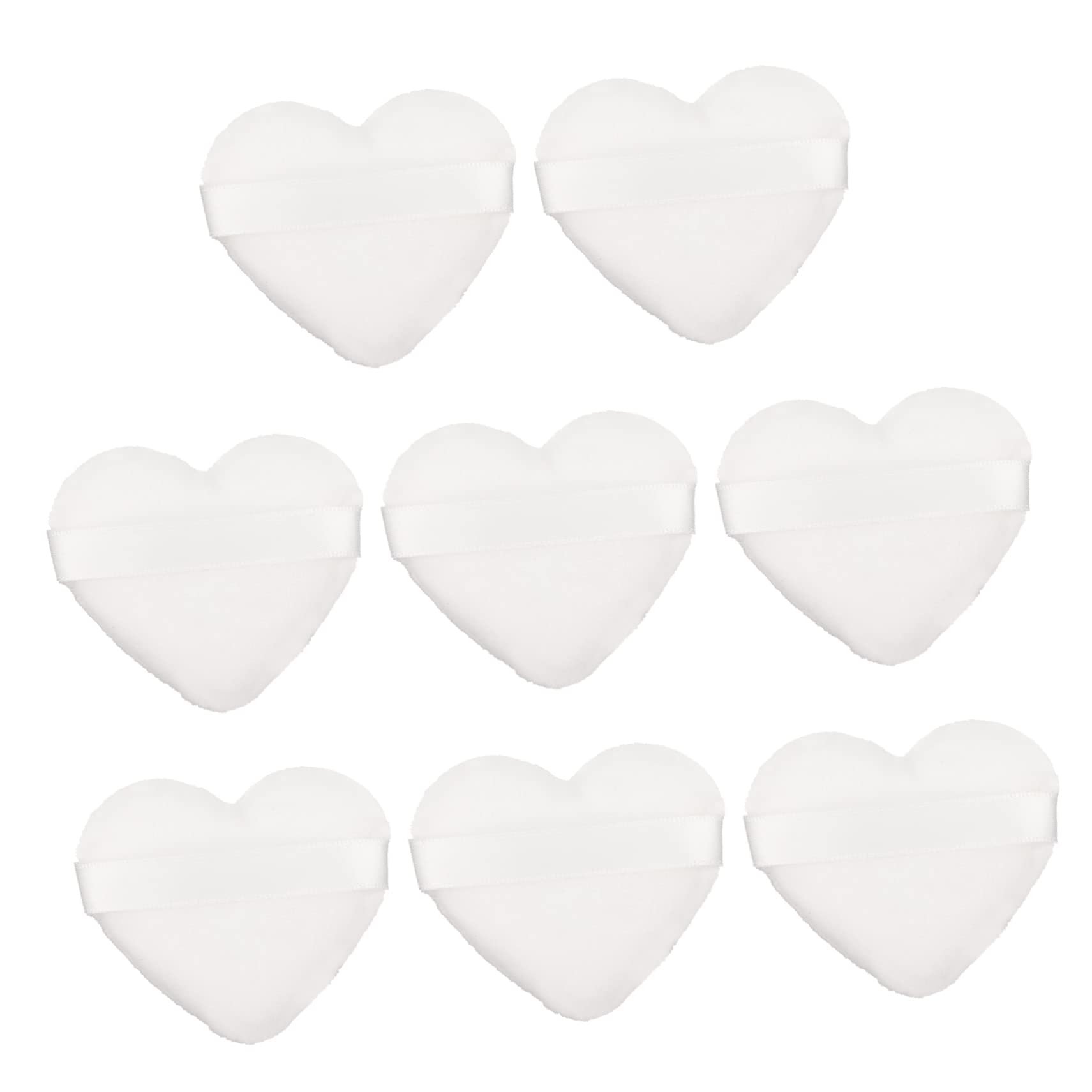 FOMIYES Beauty Powder Puff 8pcs Heart Shape Soft and Comfortable Makeup Tool for Home/salon