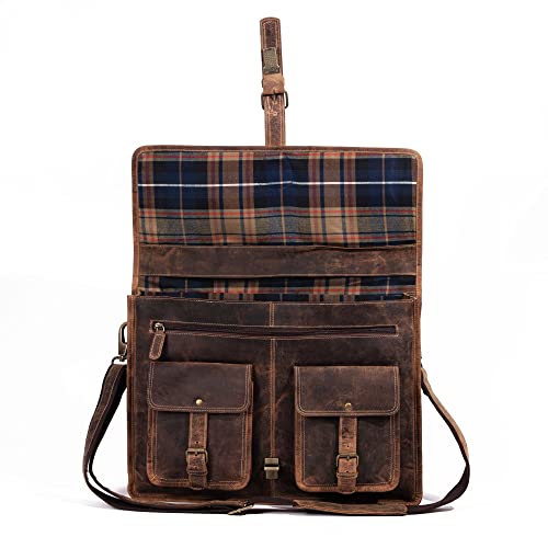 18 Inch Buffalo Leather Briefcase